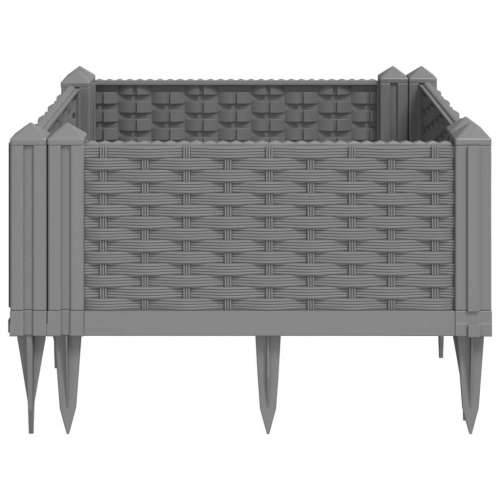 Vrtna sadilica s klinovima svjetlosiva 42,5 x 42,5 x 28,5 cm PP - Svjetlosiva 42,5 x 42,5 x 28,5 cm 1 Cijena