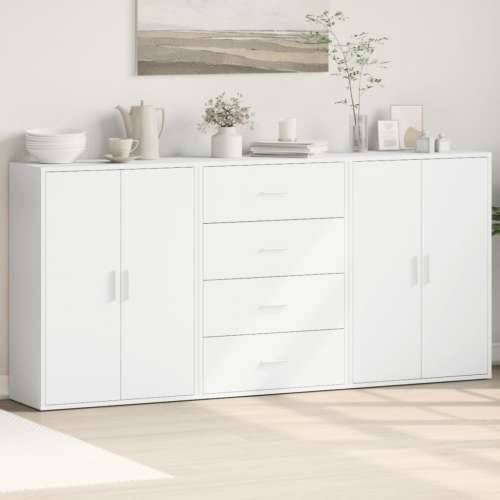 Komoda 3 kom bijela 60x31x84 cm od konstruiranog drva - Bijela 1 Cijena