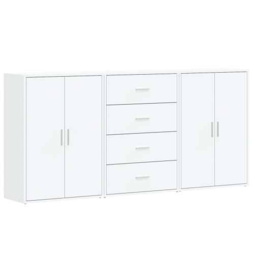 Komoda 3 kom bijela 60x31x84 cm od konstruiranog drva - Bijela 1 Cijena
