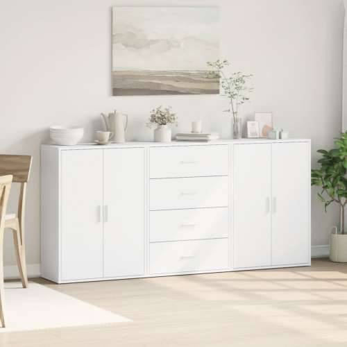 Komoda 3 kom bijela 60x31x84 cm od konstruiranog drva - Bijela 1 Cijena