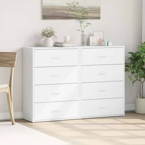 Komoda 2 kom bijela 60x31x84 cm od konstruiranog drva Cijena