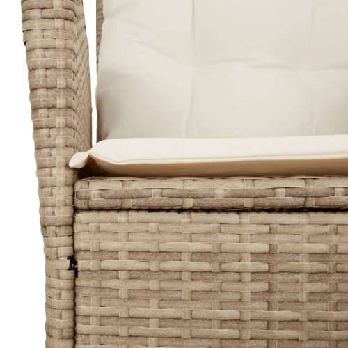Vrtna garnitura - 6-dijelni vrtni blagovaonski set od poliratana s jastucima bež 160 x 80 x 74 cm Bez naslona za noge 6 Cijena