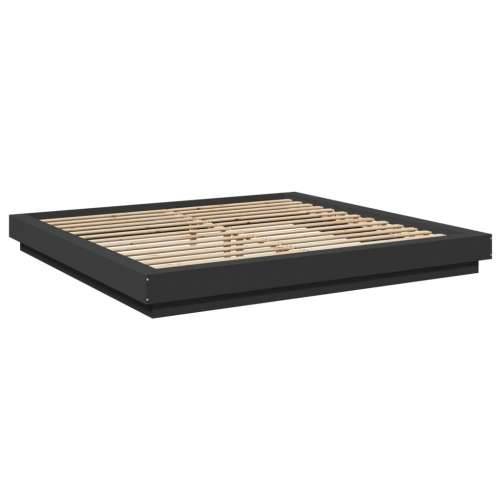 Okvir za krevet crni 180 x 200 cm konstruirano drvo - Crna 180 x 200 cm Cijena