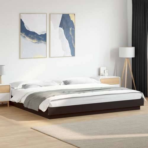 Okvir za krevet crni 180 x 200 cm konstruirano drvo - Crna 180 x 200 cm Cijena