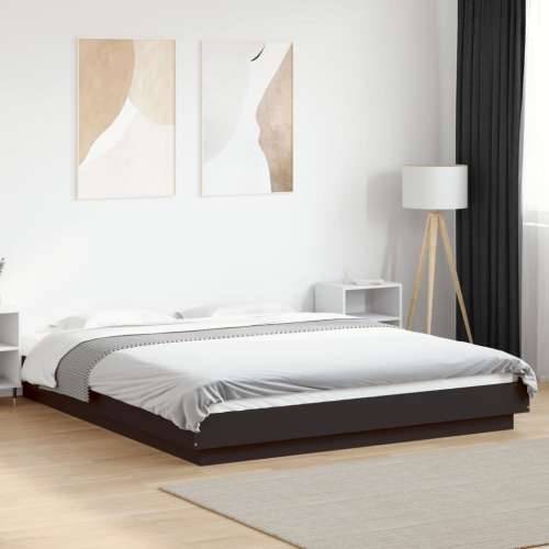 Okvir za krevet crni 160x200 cm konstruirano drvo - Crna 160 x 200 cm Cijena