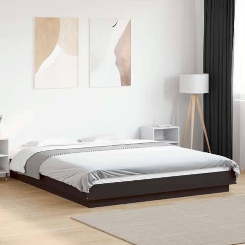 Okvir za krevet crni 150x200 cm konstruirano drvo - Crna 150 x 200 cm Cijena