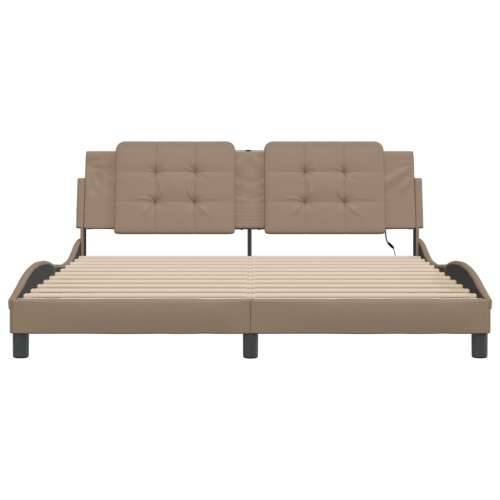 Okvir kreveta LED boja cappuccina 180 x 200 cm od umjetne kože - Boja cappuccina 180 x 200 cm Cijena