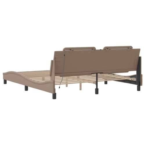 Okvir kreveta LED boja cappuccina 180 x 200 cm od umjetne kože - Boja cappuccina 180 x 200 cm Cijena