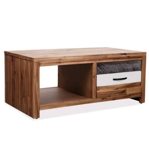 Stolić za kavu od masivnog bagremovog drva 90 x 50 x 37,5 cm Cijena