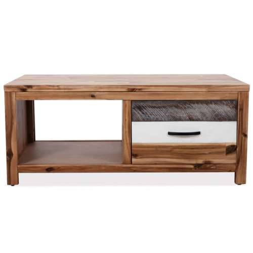 Stolić za kavu od masivnog bagremovog drva 90 x 50 x 37,5 cm Cijena