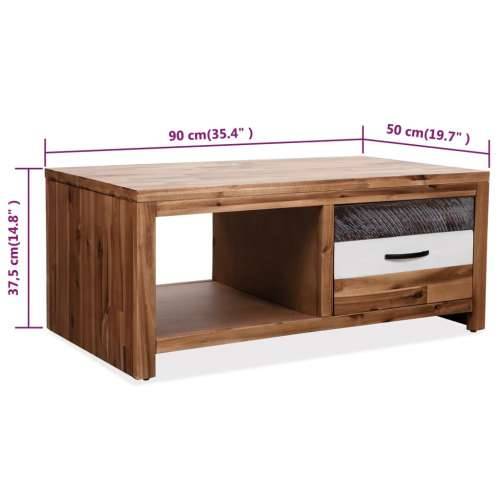 Stolić za kavu od masivnog bagremovog drva 90 x 50 x 37,5 cm Cijena