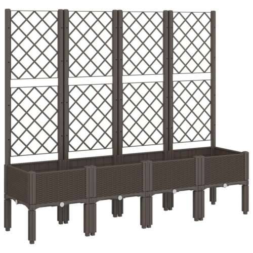 Vrtna sadilica s rešetkom smeđa 160 x 40 x 142 cm PP - Smeđa 160 x 40 x 142 cm 1 Cijena