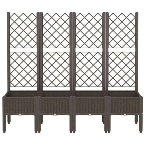 Vrtna sadilica s rešetkom smeđa 160 x 40 x 142 cm PP - Smeđa 160 x 40 x 142 cm 1 Cijena