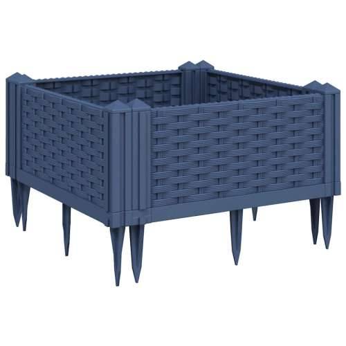 Vrtna sadilica s klinovima plava siva 42,5 x 42,5 x 28,5 cm PP - Plavo-siva 42,5 x 42,5 x 28,5 cm 1 Cijena