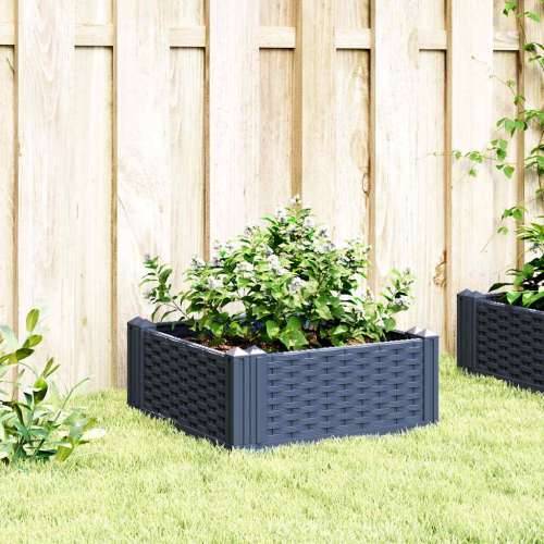 Vrtna sadilica s klinovima plava siva 42,5 x 42,5 x 28,5 cm PP - Plavo-siva 42,5 x 42,5 x 28,5 cm 1 Cijena