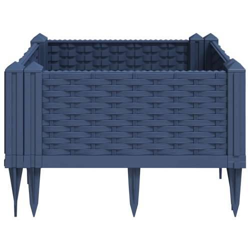 Vrtna sadilica s klinovima plava siva 42,5 x 42,5 x 28,5 cm PP - Plavo-siva 42,5 x 42,5 x 28,5 cm 1 Cijena