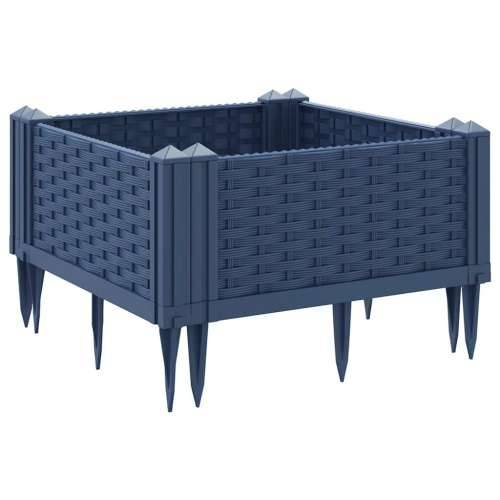Vrtna sadilica s klinovima plava siva 42,5 x 42,5 x 28,5 cm PP - Plavo-siva 42,5 x 42,5 x 28,5 cm 1 Cijena