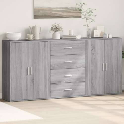 Komoda 3 kom boja hrasta sonome 60x31x84 cm konstruiranog drva - Sivi hrast sonoma 1 Cijena