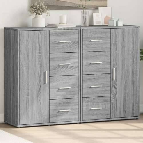 Komoda 2 kom boja hrasta sonome 60x31x84 cm konstruiranog drva - Sivi hrast sonoma 1 Cijena