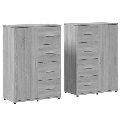 Komoda 2 kom boja hrasta sonome 60x31x84 cm konstruiranog drva - Sivi hrast sonoma 1 Cijena