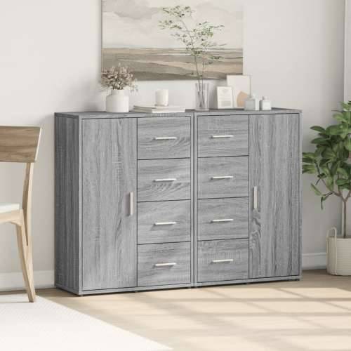 Komoda 2 kom boja hrasta sonome 60x31x84 cm konstruiranog drva - Sivi hrast sonoma 1 Cijena