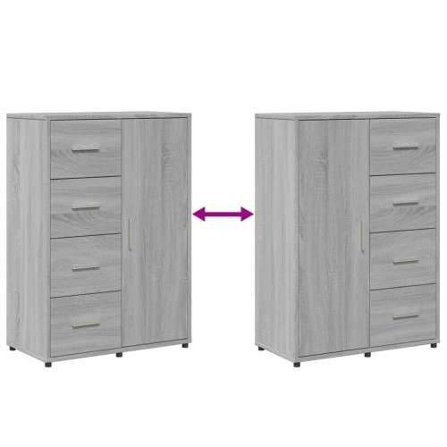 Komoda 2 kom boja hrasta sonome 60x31x84 cm konstruiranog drva - Sivi hrast sonoma 1 Cijena