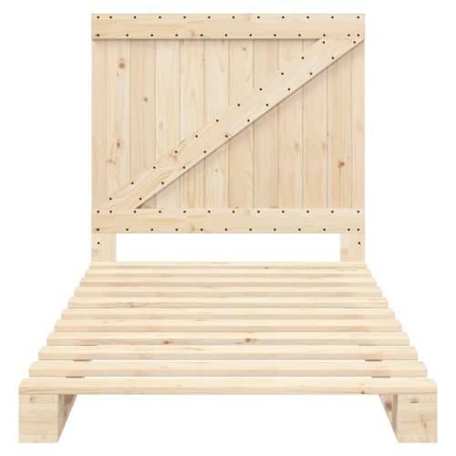 Okvir kreveta s uzglavljem 100 x 200 cm od masivne borovine - Prirodna 100 x 200 cm Ne with triangle headboard Cijena