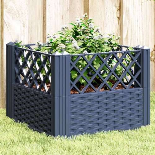 Vrtna sadilica s klinovima plava siva 43,5x43,5x43,5 cm PP - Plavo-siva 43,5 x 43,5 x 43,5 cm 1 Cijena
