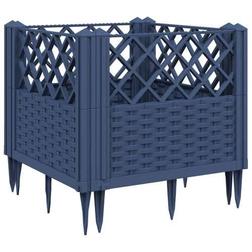 Vrtna sadilica s klinovima plava siva 43,5x43,5x43,5 cm PP - Plavo-siva 43,5 x 43,5 x 43,5 cm 1 Cijena