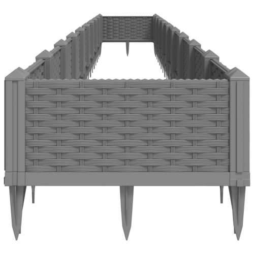 Vrtna sadilica s klinovima svjetlosiva 362,5x42,5x28,5 cm PP - Svjetlosiva 362,5 x 42,5 x 28,5 cm 1 Cijena