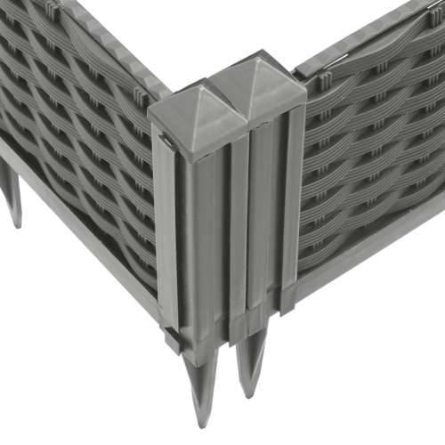 Vrtna sadilica s klinovima svjetlosiva 362,5x42,5x28,5 cm PP - Svjetlosiva 362,5 x 42,5 x 28,5 cm 1 Cijena