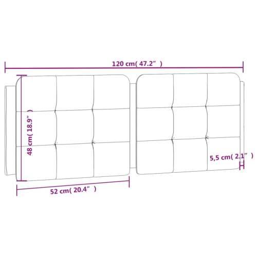 Jastuk za uzglavlje boja cappuccina 120 cm od umjetne kože - Boja cappuccina 120 cm 1 Cijena