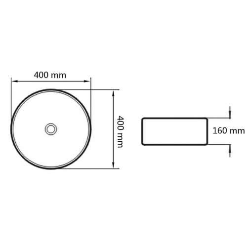 Lavabo - Umivaonik s miješalicom keramički okrugli bijeli - 400 x 160 mm Cijena