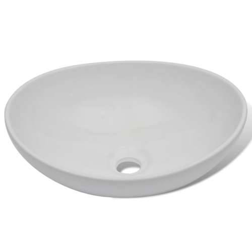 Lavabo - Umivaonik s miješalicom keramički ovalni bijeli - 400 x 330 x 135 mm Cijena
