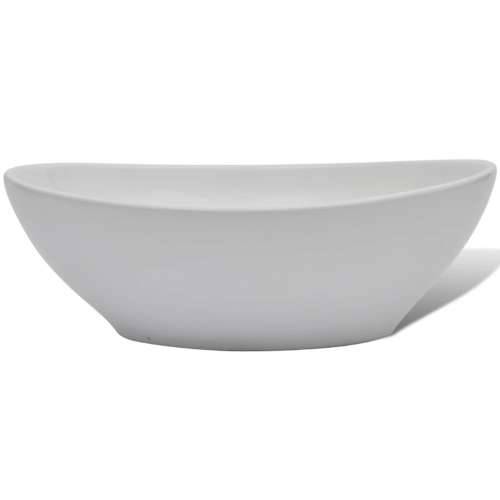 Lavabo - Umivaonik s miješalicom keramički ovalni bijeli - 400 x 330 x 135 mm Cijena