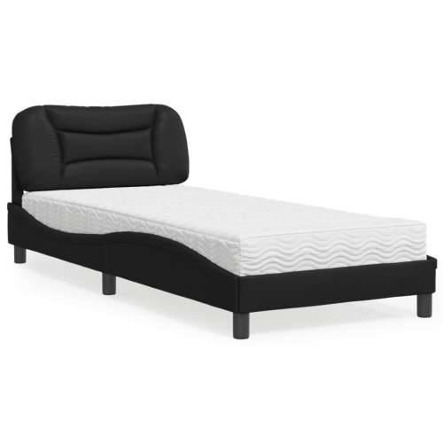 Krevet s madracem crni 90 x 200 cm od umjetne kože - Crna 90 x 200 cm Cijena