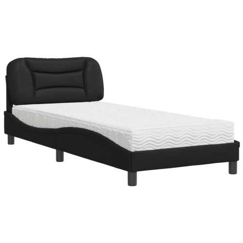 Krevet s madracem crni 90 x 200 cm od umjetne kože - Crna 90 x 200 cm Cijena