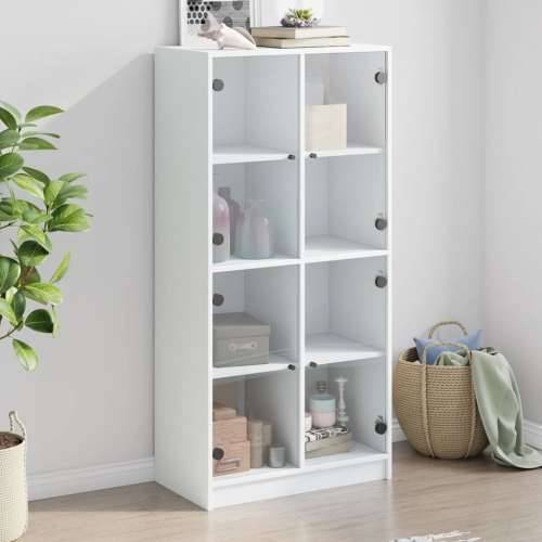Visoka komoda s vratima bijela 68x37x142 cm konstruirano drvo Bijela 1 68 cm Cijena