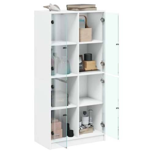 Visoka komoda s vratima bijela 68x37x142 cm konstruirano drvo Bijela 1 68 cm Cijena