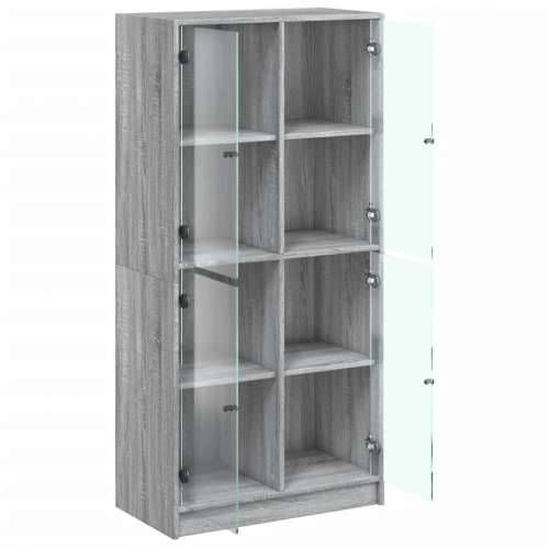 Visoka komoda s vratima 68x37x142 cm konstruirano drvo - Sivi hrast sonoma 1 68 cm Cijena