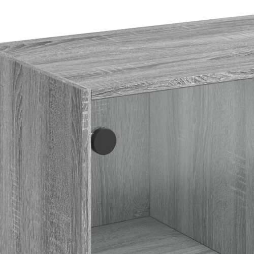 Visoka komoda s vratima 68x37x142 cm konstruirano drvo - Sivi hrast sonoma 1 68 cm Cijena