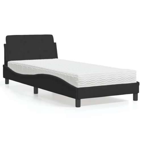Krevet s madracem crni 80 x 200 cm baršunasti - Crna 80 x 200 cm Cijena