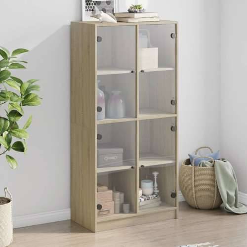 Visoka komoda s vratima 68x37x142 cm konstruirano drvo - sonoma hrast 1 68 cm Cijena