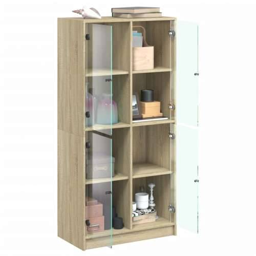 Visoka komoda s vratima 68x37x142 cm konstruirano drvo - sonoma hrast 1 68 cm Cijena
