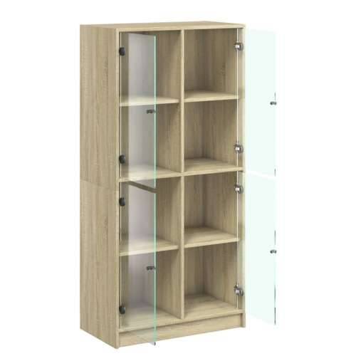 Visoka komoda s vratima 68x37x142 cm konstruirano drvo - sonoma hrast 1 68 cm Cijena