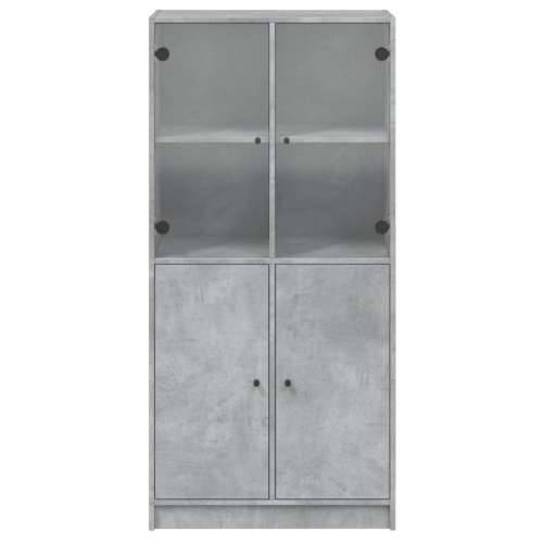 Visoka komoda s vratima 68x37x142 cm konstruirano drvo Beton siva 1 68 cm Cijena