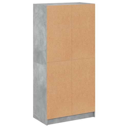 Visoka komoda s vratima 68x37x142 cm konstruirano drvo Beton siva 1 68 cm Cijena