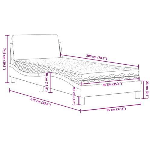 Krevet s madracem tamnozeleni 90x200 cm baršunasti Tamnozelena 90 x 200 cm Cijena