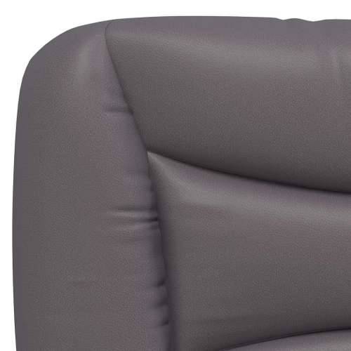 Krevet s madracem sivi 90 x 200 cm od umjetne kože - Siva 90 x 200 cm Cijena