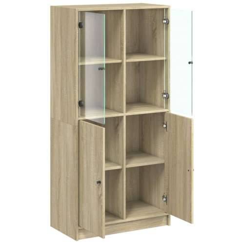 Visoka komoda s vratima 68x37x142 cm konstruirano drvo sonoma hrast 1 68 cm Cijena